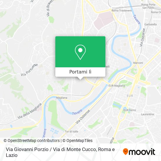 Mappa Via Giovanni Porzio / Via di Monte Cucco