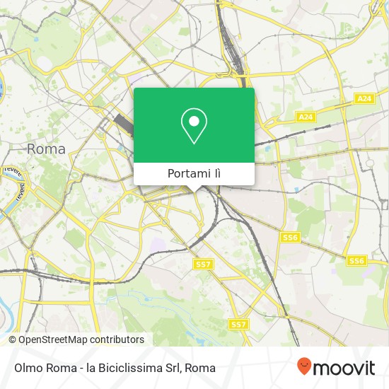 Mappa Olmo Roma - la Biciclissima Srl