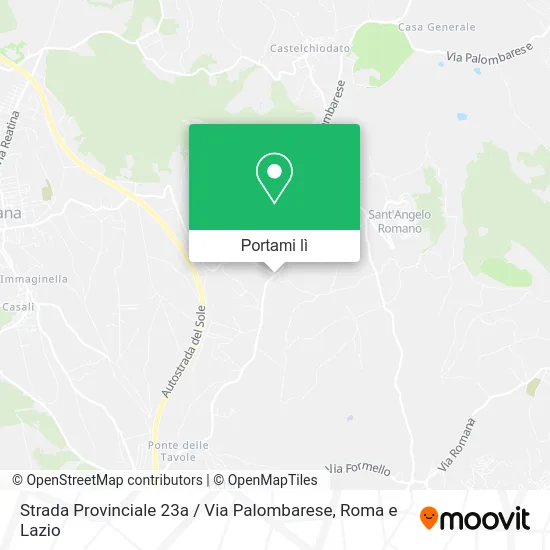 Mappa Strada Provinciale 23a / Via Palombarese