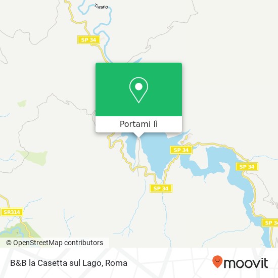 Mappa B&B la Casetta sul Lago