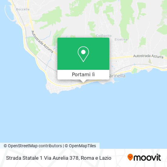 Mappa Strada Statale 1 Via Aurelia 378