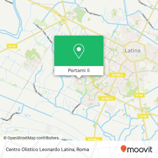 Mappa Centro Olistico Leonardo Latina