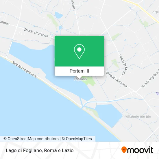 Mappa Lago di Fogliano