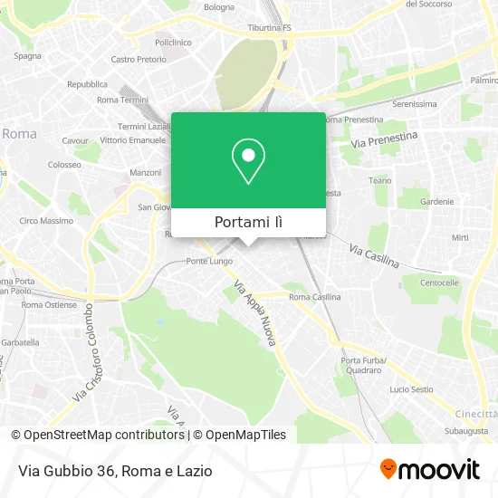 Mappa Via Gubbio 36