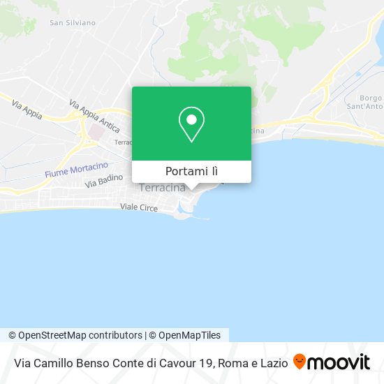 Mappa Via Camillo Benso Conte di Cavour 19