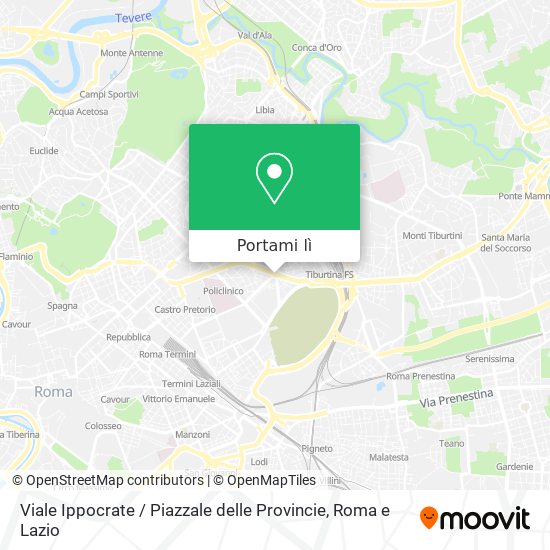 Mappa Viale Ippocrate / Piazzale delle Provincie