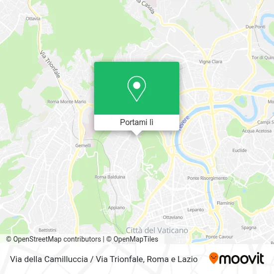 Mappa Via della Camilluccia / Via Trionfale