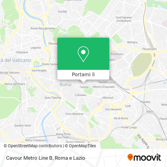 Mappa Cavour Metro Line B