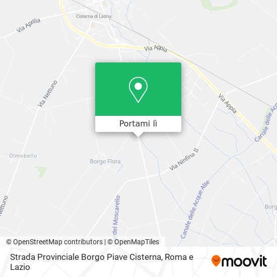 Mappa Strada Provinciale Borgo Piave Cisterna