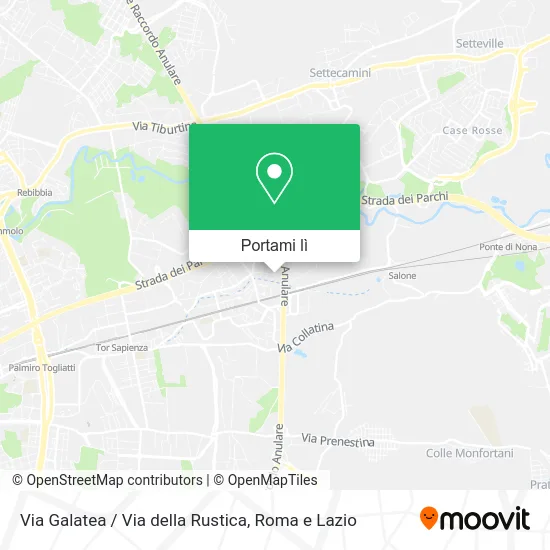 Mappa Via Galatea / Via della Rustica