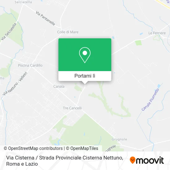 Mappa Via Cisterna / Strada Provinciale Cisterna Nettuno