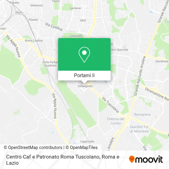 Mappa Centro Caf e Patronato Roma Tuscolano