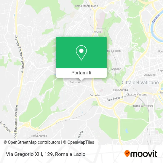 Mappa Via Gregorio XIII, 129