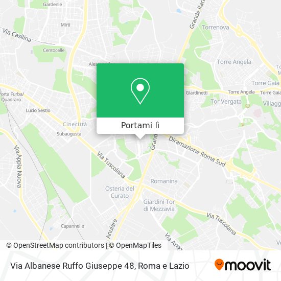 Mappa Via Albanese Ruffo Giuseppe 48
