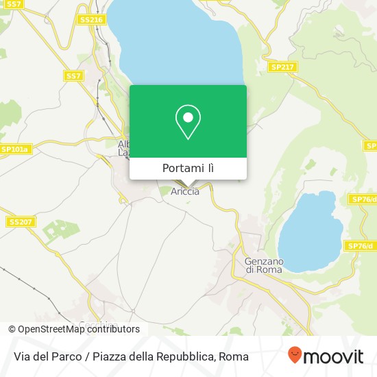 Mappa Via del Parco / Piazza della Repubblica