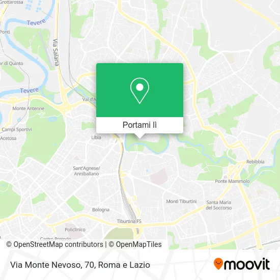 Mappa Via Monte Nevoso, 70