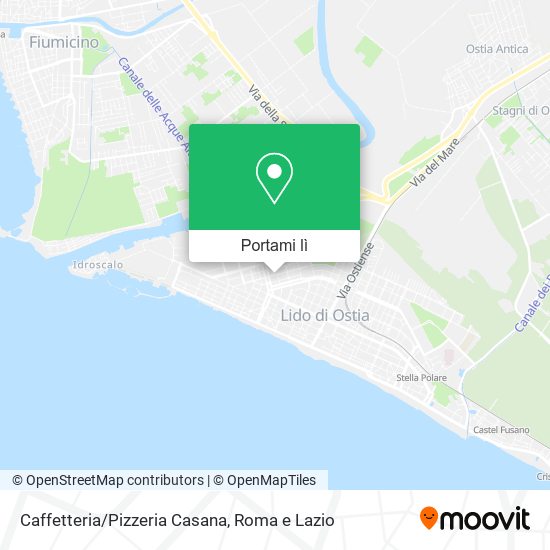 Mappa Caffetteria/Pizzeria Casana