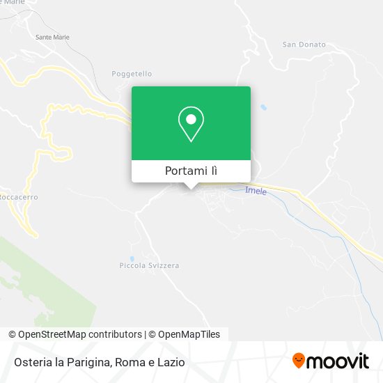 Mappa Osteria la Parigina