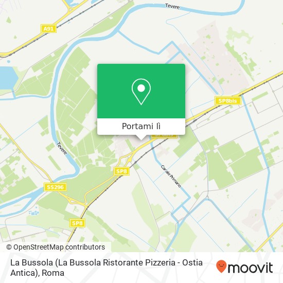 Mappa La Bussola (La Bussola Ristorante Pizzeria - Ostia Antica)