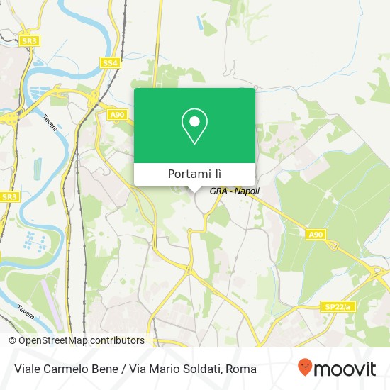 Mappa Viale Carmelo Bene / Via Mario Soldati