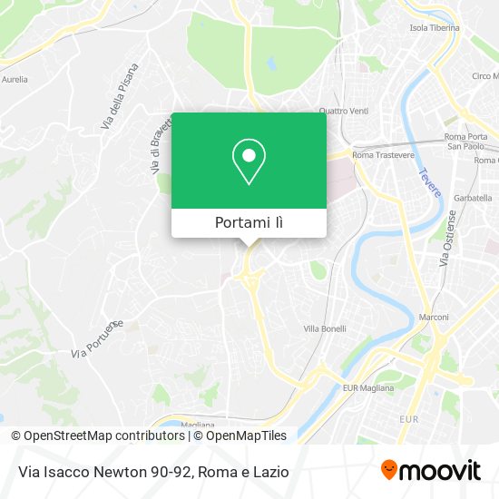 Mappa Via Isacco Newton 90-92