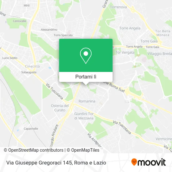 Mappa Via Giuseppe Gregoraci 145