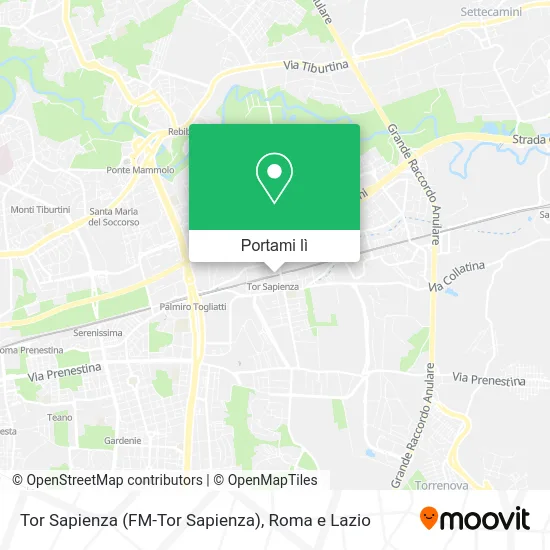 Mappa Tor Sapienza (FM-Tor Sapienza)