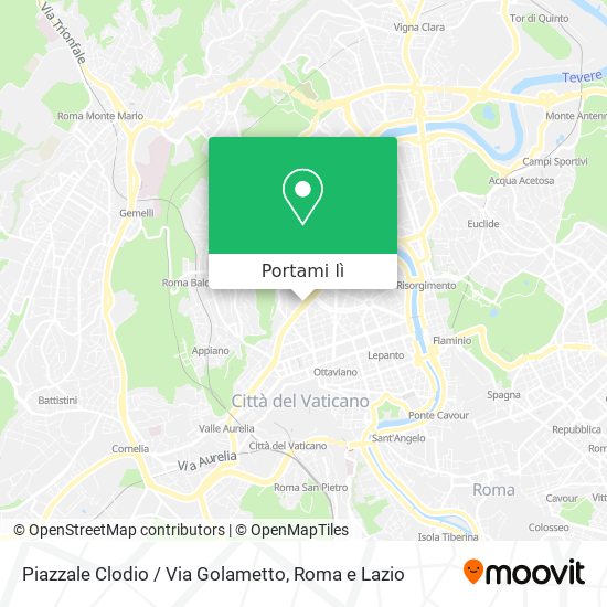 Mappa Piazzale Clodio / Via Golametto