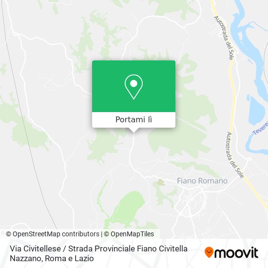 Mappa Via Civitellese / Strada Provinciale Fiano Civitella Nazzano