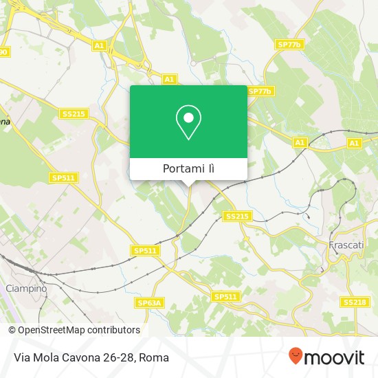 Mappa Via Mola Cavona 26-28