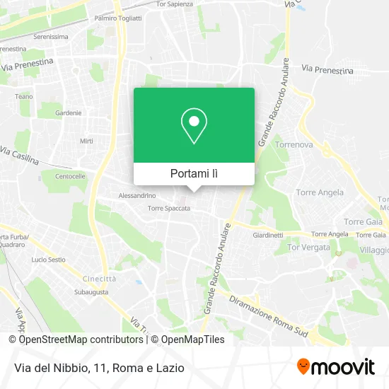 Mappa Via del Nibbio, 11