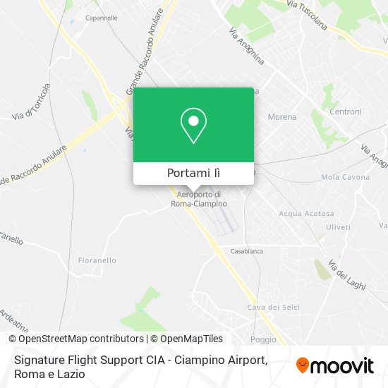 Mappa Signature Flight Support CIA - Ciampino Airport