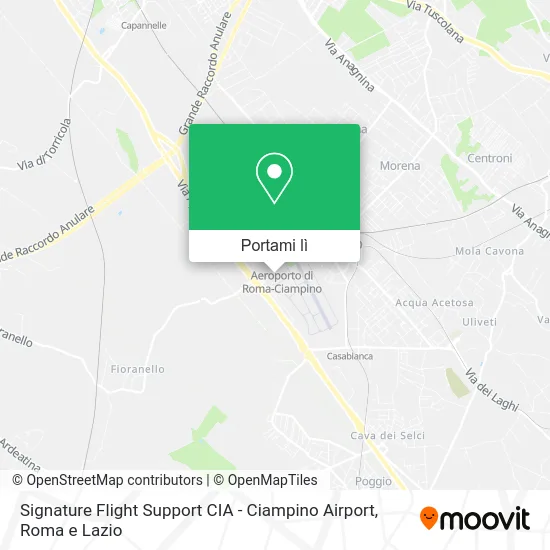 Mappa Signature Flight Support CIA - Ciampino Airport
