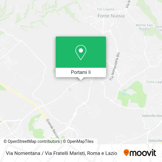 Mappa Via Nomentana / Via Fratelli Maristi