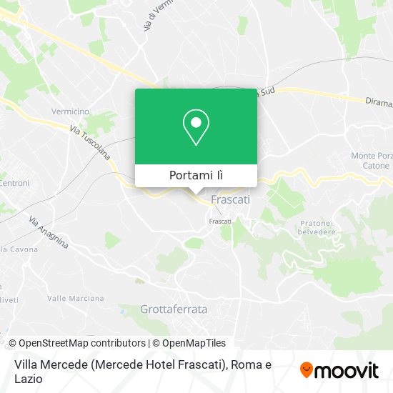 Mappa Villa Mercede (Mercede Hotel Frascati)