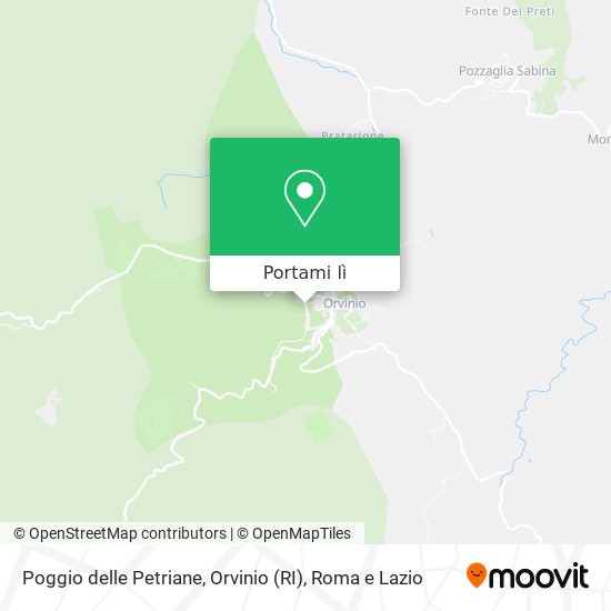 Mappa Poggio delle Petriane, Orvinio (RI)