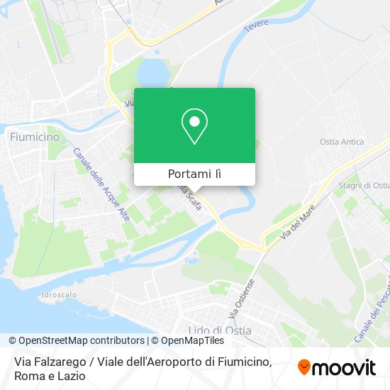 Mappa Via Falzarego / Viale dell'Aeroporto di Fiumicino
