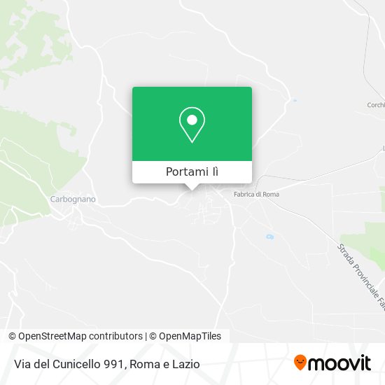 Mappa Via del Cunicello 991