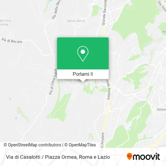 Mappa Via di Casalotti / Piazza Ormea