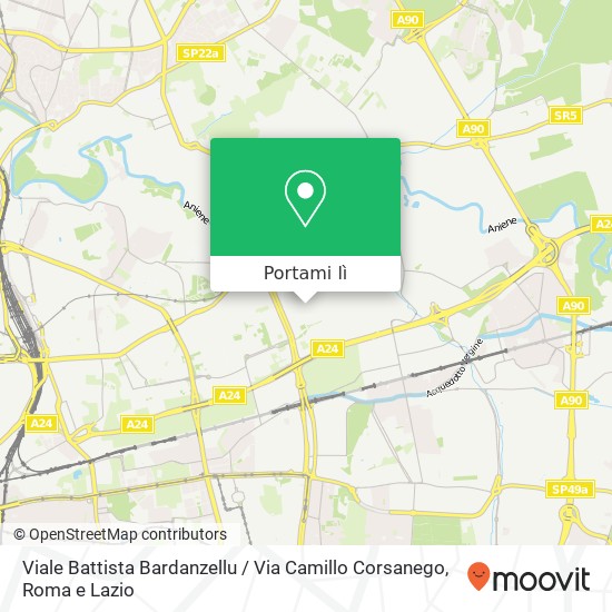 Mappa Viale Battista Bardanzellu / Via Camillo Corsanego