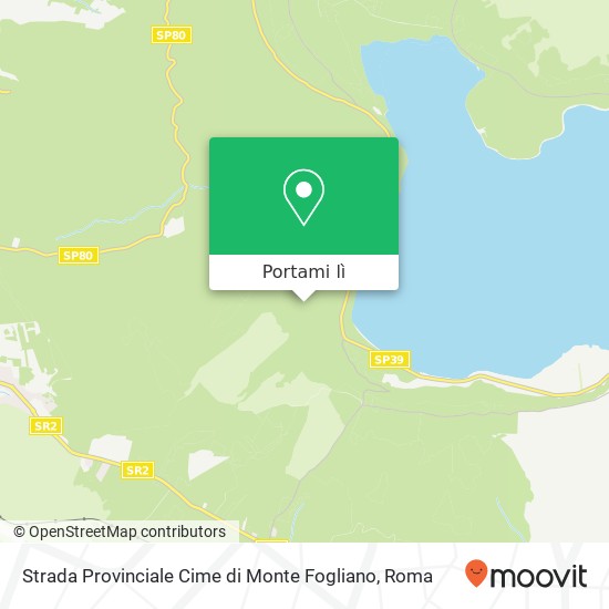 Mappa Strada Provinciale Cime di Monte Fogliano