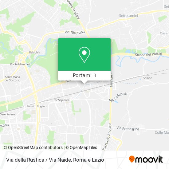 Mappa Via della Rustica / Via Naide