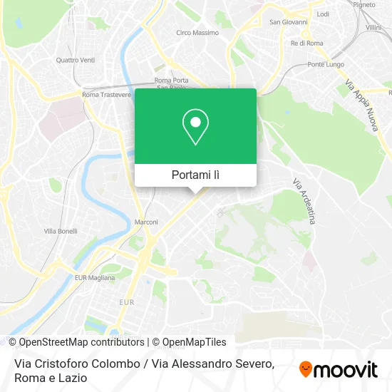 Mappa Via Cristoforo Colombo / Via Alessandro Severo