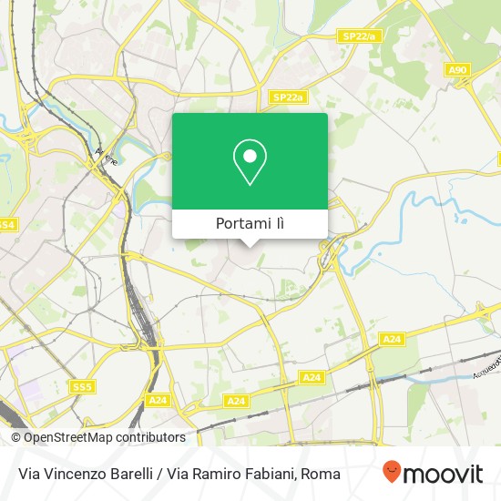 Mappa Via Vincenzo Barelli / Via Ramiro Fabiani
