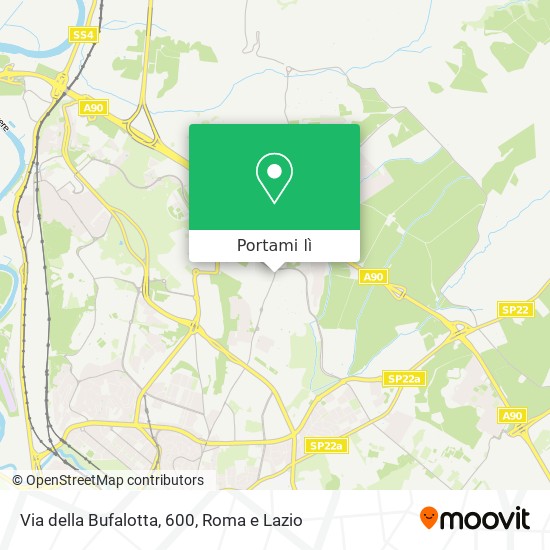 Mappa Via della Bufalotta, 600