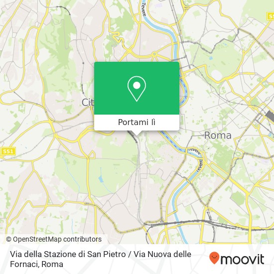 Mappa Via della Stazione di San Pietro / Via Nuova delle Fornaci