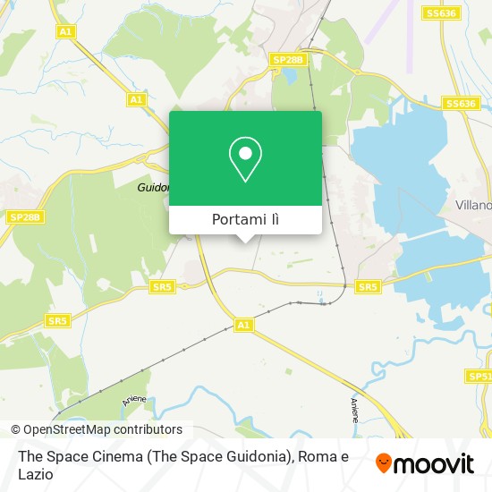 Mappa The Space Cinema (The Space Guidonia)