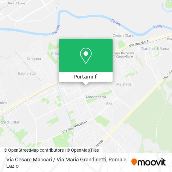 Mappa Via Cesare Maccari / Via Maria Grandinetti