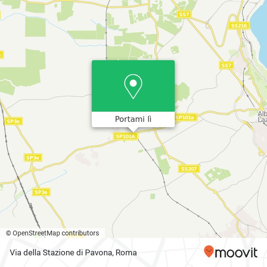 Mappa Via della Stazione di Pavona