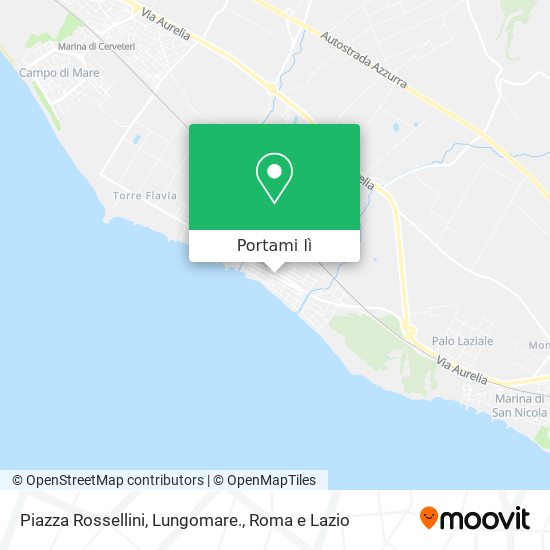 Mappa Piazza Rossellini, Lungomare.